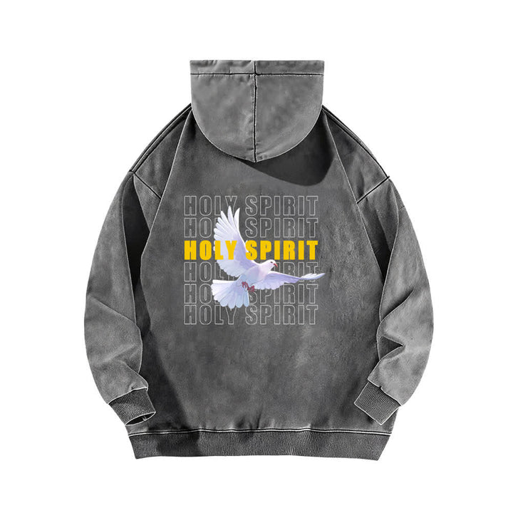 Christianartworkshop Schwarzer Oversize-Hoodie mit Heiliger-Geist-Taube-Motiv - image 10