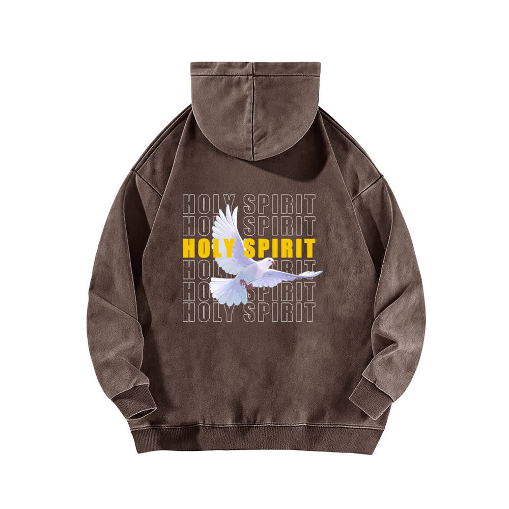 Christianartworkshop Schwarzer Oversize-Hoodie mit Heiliger-Geist-Taube-Motiv - image 13
