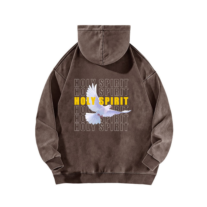 Christianartworkshop Schwarzer Oversize-Hoodie mit Heiliger-Geist-Taube-Motiv - image 13