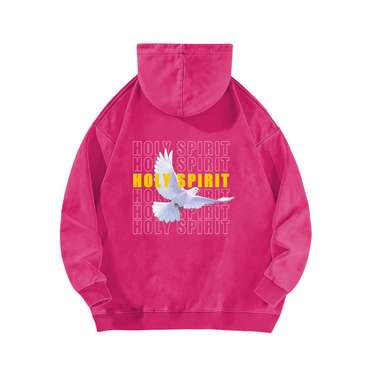 Christianartworkshop Schwarzer Oversize-Hoodie mit Heiliger-Geist-Taube-Motiv - image 16