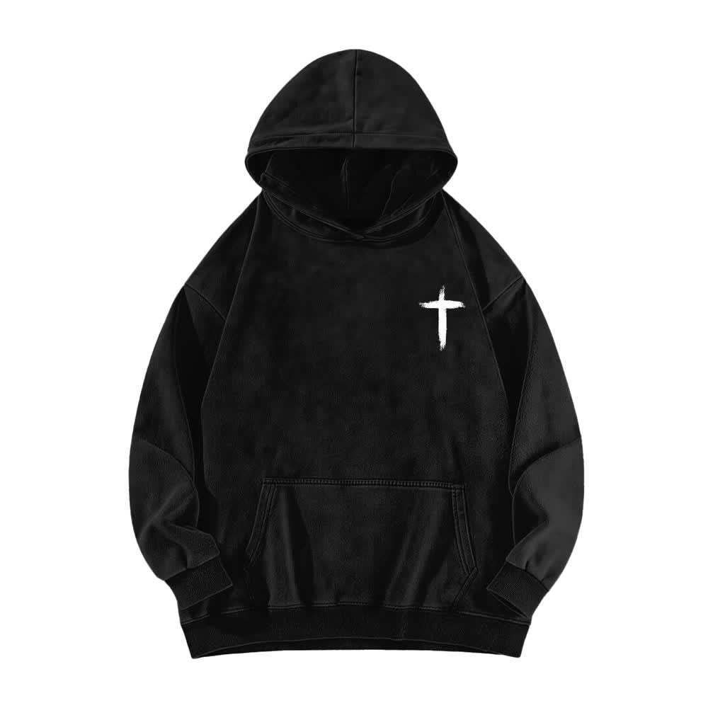 Christianartworkshop Er starb für mich – Kapuzenpullover mit Kreuzmuster auf der Rückseite - image 5