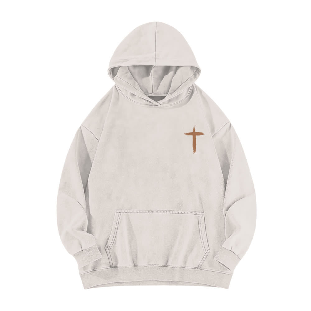 Christianartworkshop Er starb für mich – Kapuzenpullover mit Kreuzmuster auf der Rückseite - image 2