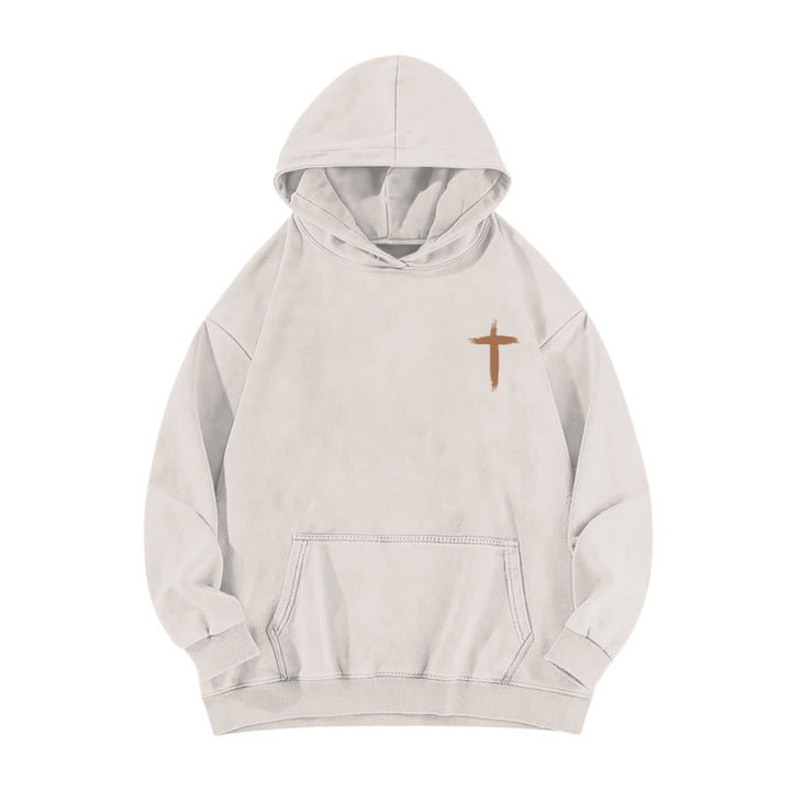 Christianartworkshop Er starb für mich – Kapuzenpullover mit Kreuzmuster auf der Rückseite - image 2