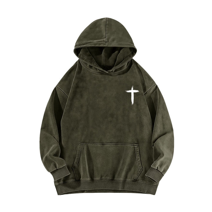Christianartworkshop Er starb für mich – Kapuzenpullover mit Kreuzmuster auf der Rückseite - image 14