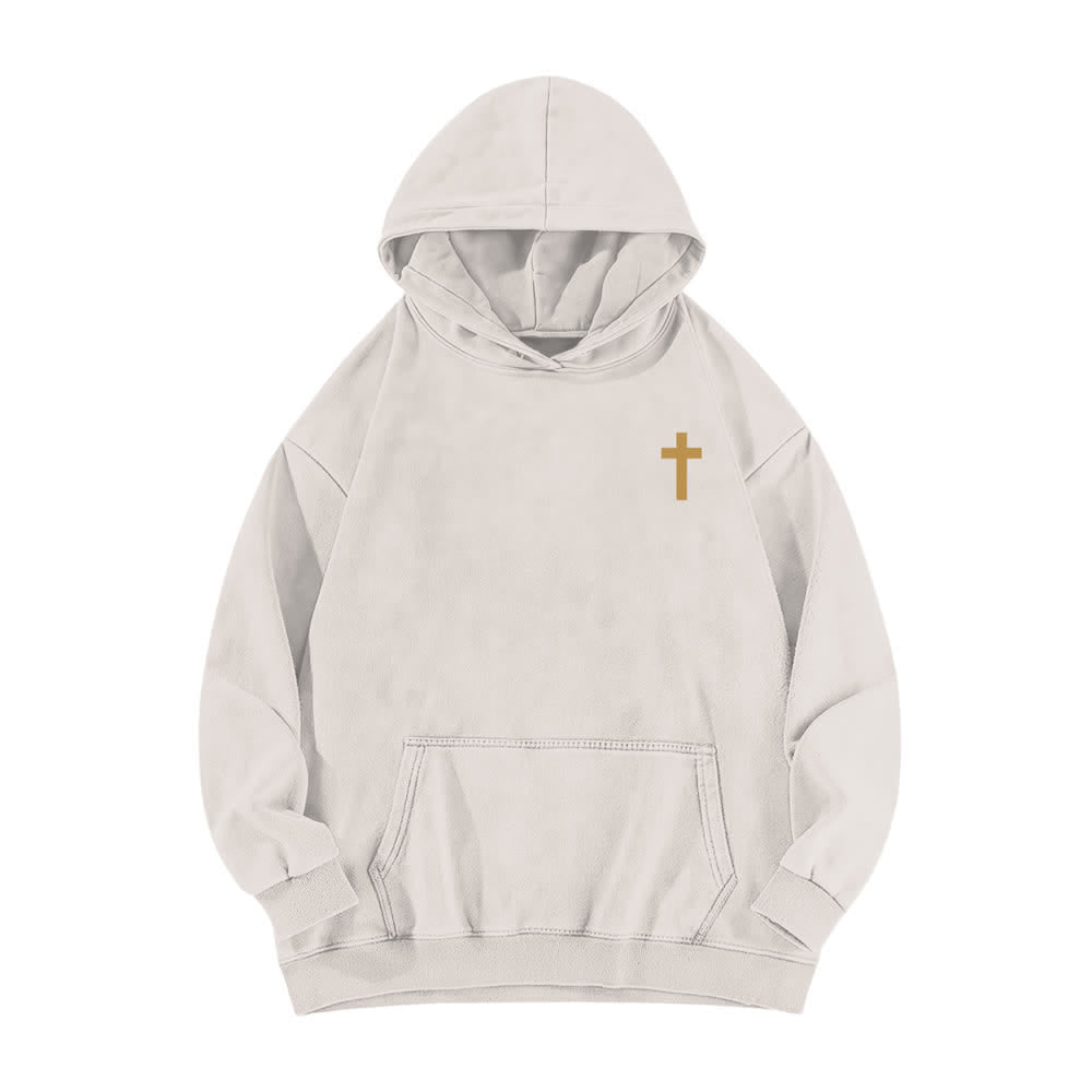 Christianartworkshop Ich kann alles tun – Gewaschener Hoodie mit gekreuzter Brustpartie - image 5