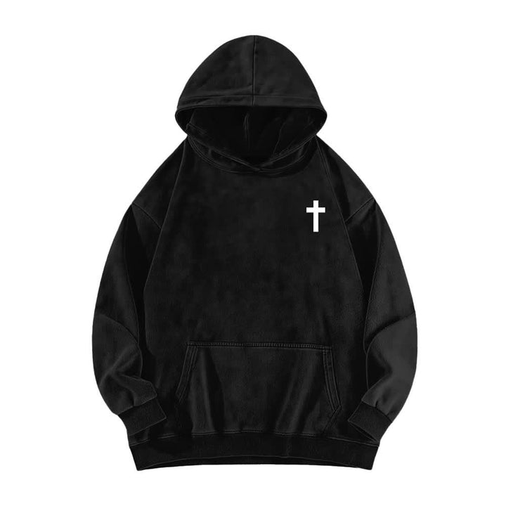 Christianartworkshop Ich kann alles tun – Gewaschener Hoodie mit gekreuzter Brustpartie - image 2