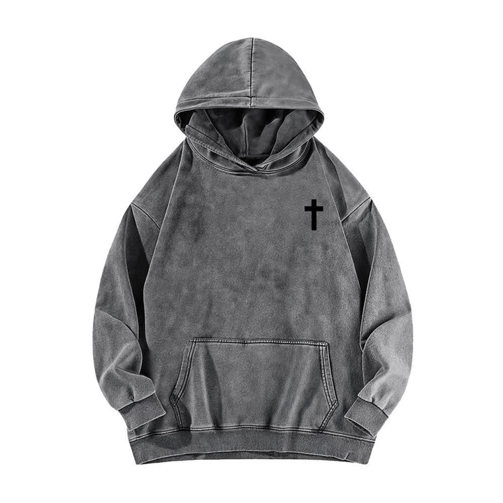 Christianartworkshop Ich kann alles tun – Gewaschener Hoodie mit gekreuzter Brustpartie - image 8