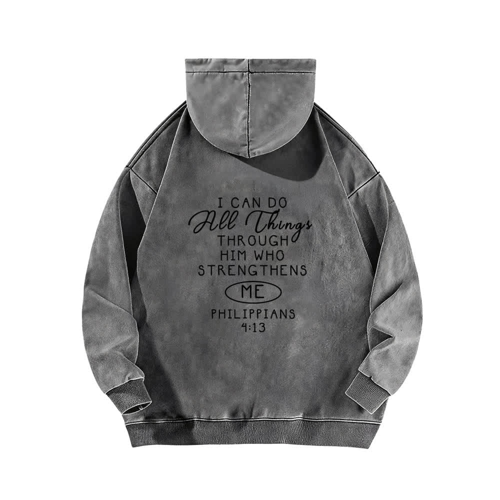 Christianartworkshop Ich kann alles tun – Gewaschener Hoodie mit gekreuzter Brustpartie - image 7