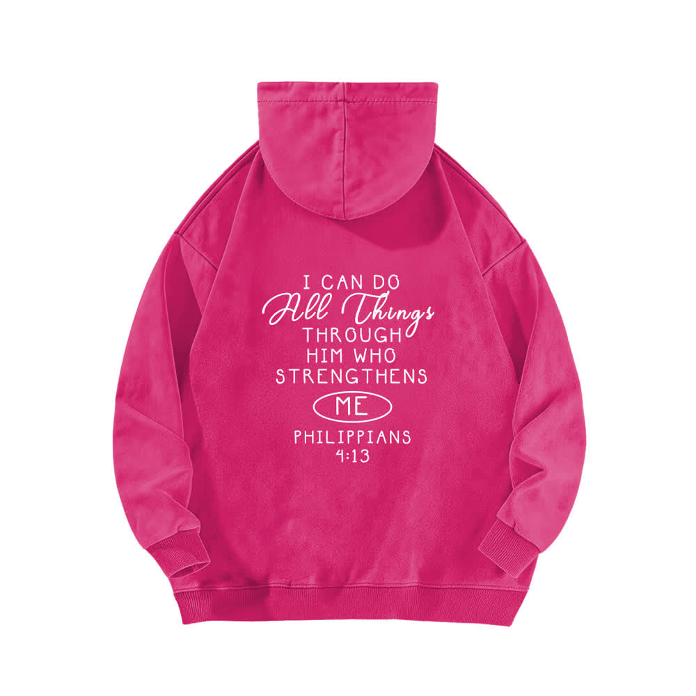 Christianartworkshop Ich kann alles tun – Gewaschener Hoodie mit gekreuzter Brustpartie - image 16