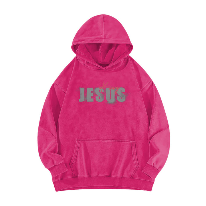 Christianartworkshop Jesus King Hoodie mit Vorder- und Rückseitendruck, gewaschen - image 17