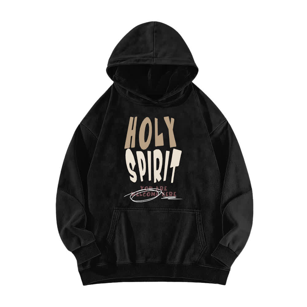 Christianartworkshop Holy Spirit Vintage Streetwear Pullover Washed Hoodie - Schwarz - 5XL - image 1
