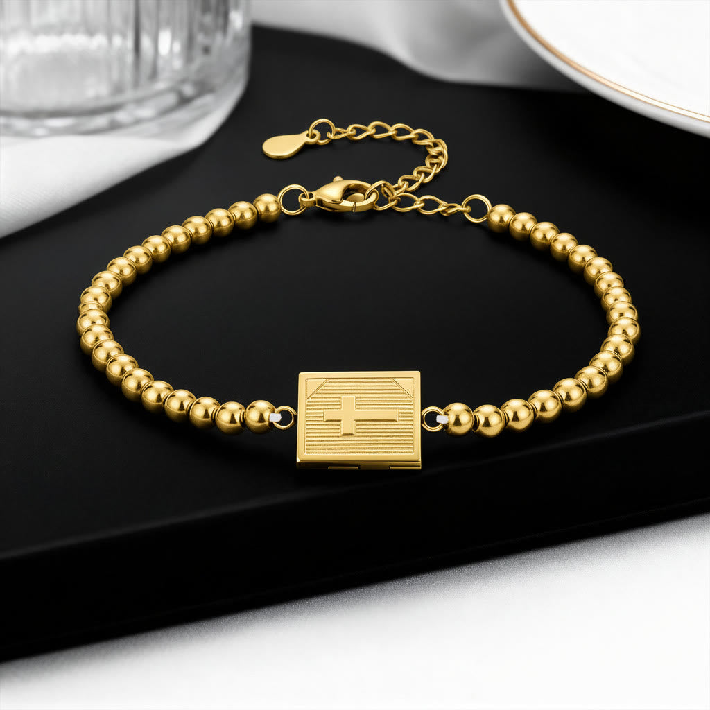 Christianartworkshop Armband mit aufklappbarem, buchförmigem Kreuzmedaillon: Zeichen tiefer innerer Hingabe - image 2