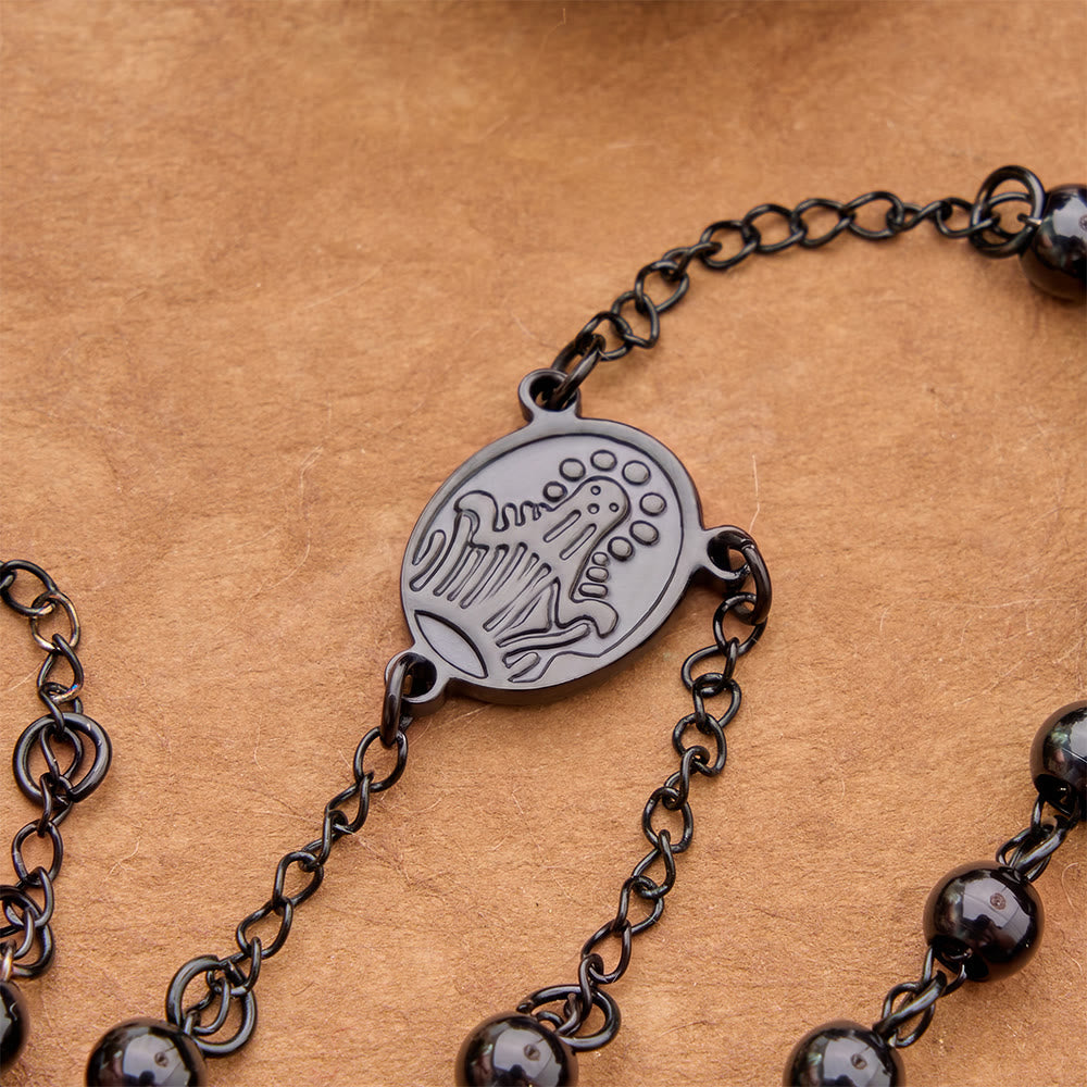 Christianartworkshop Zeitloser Rosenkranz mit gravierter Medaille und Kruzifix: Symbol beständiger heiliger Andacht - image 3