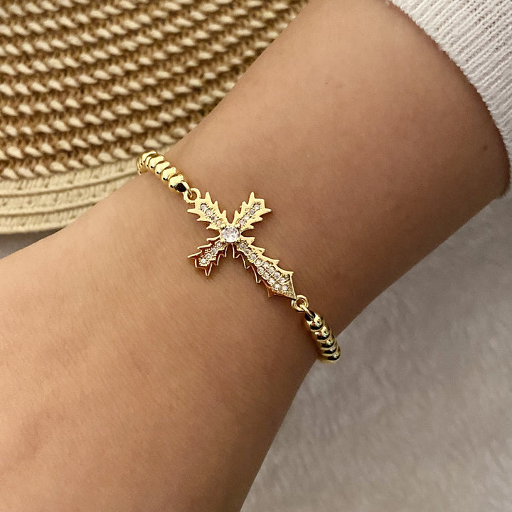 Christianartworkshop Armband mit Kreuzanhänger und Zugkordel in verschiedenen Stilen: Symbol beständiger spiritueller Gnade - H - image 8