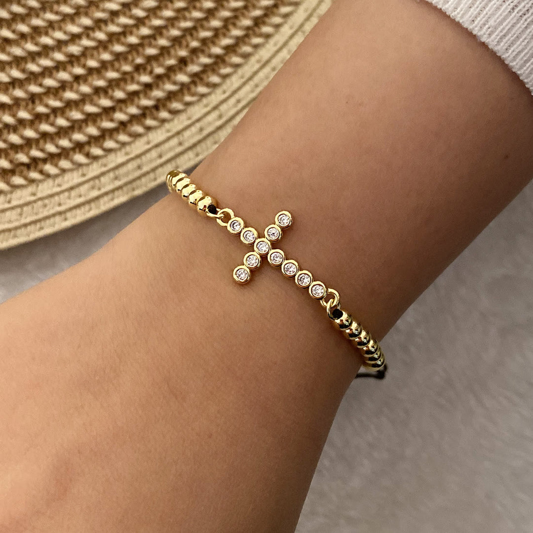 Christianartworkshop Armband mit Kreuzanhänger und Zugkordel in verschiedenen Stilen: Symbol beständiger spiritueller Gnade - G - image 7
