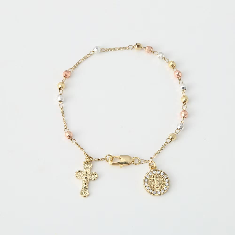 Christianartworkshop Kruzifix-Armband mit Marien- und St.-Benedikt-Medaille: Symbol des göttlichen Trostes - St. Benedikt & Kreuz B - image 7
