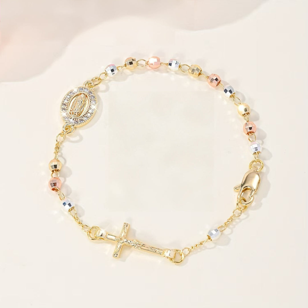 Christianartworkshop Kruzifix-Armband mit Marien- und St.-Benedikt-Medaille: Symbol des göttlichen Trostes - Unsere Liebe Frau und das Kreuz B - image 6