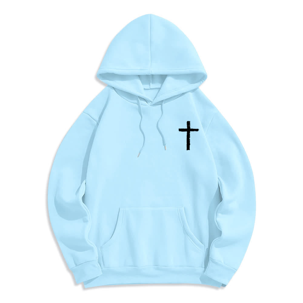 Christianartworkshop Lobet den Herrn! Fleecegefütterter Pullover-Hoodie mit Pinselkreuz - image 23