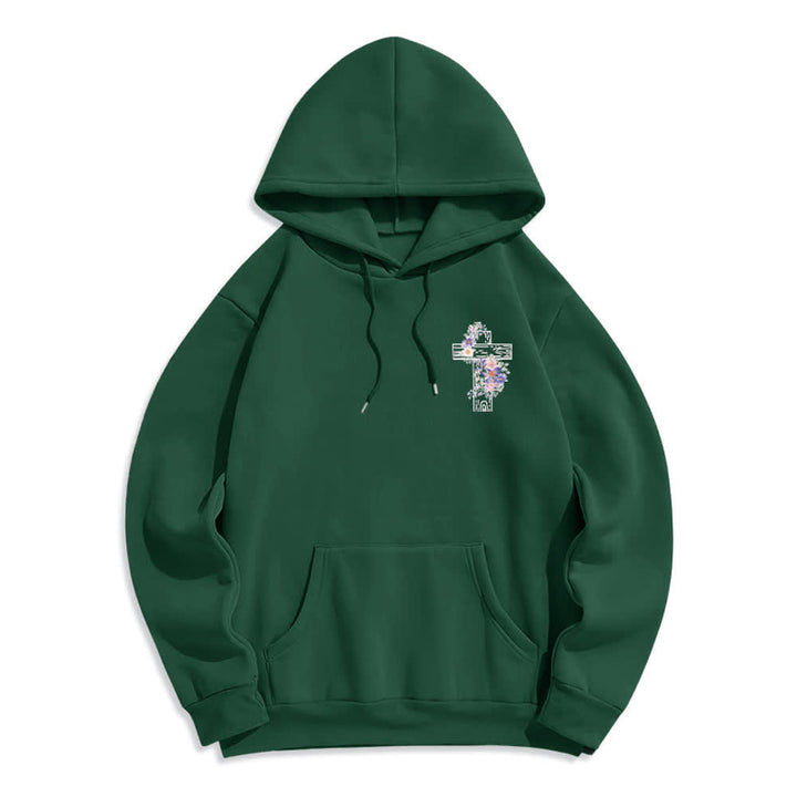 Christianartworkshop Der Weg, die Wahrheit, das Leben – Hoodie mit Blumenkreuz - image 23