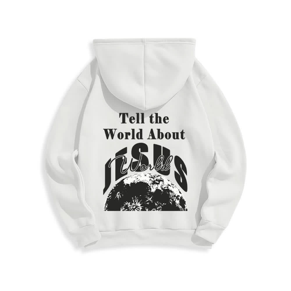 Christianartworkshop Erzähl der Welt von Jesus – Fleecegefütterter Pullover-Hoodie - image 4