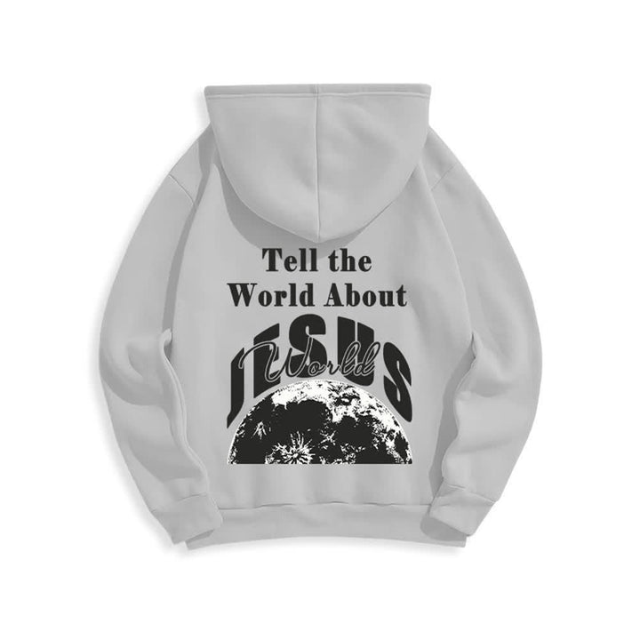 Christianartworkshop Erzähl der Welt von Jesus – Fleecegefütterter Pullover-Hoodie - image 10