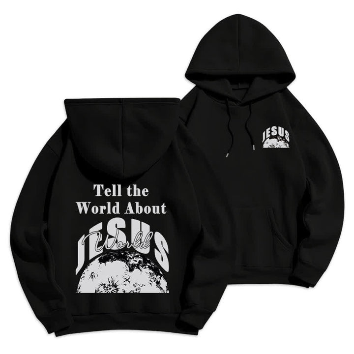 Christianartworkshop Erzähl der Welt von Jesus – Fleecegefütterter Pullover-Hoodie - image 6