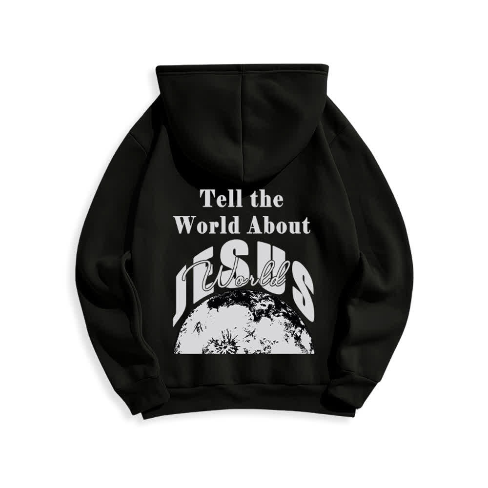 Christianartworkshop Erzähl der Welt von Jesus – Fleecegefütterter Pullover-Hoodie - image 7