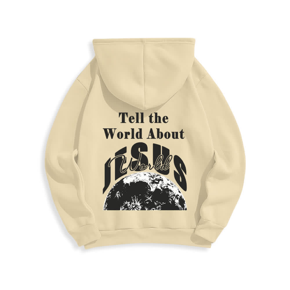Christianartworkshop Erzähl der Welt von Jesus – Fleecegefütterter Pullover-Hoodie - image 16