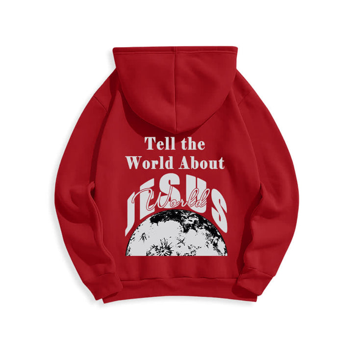 Christianartworkshop Erzähl der Welt von Jesus – Fleecegefütterter Pullover-Hoodie - image 19