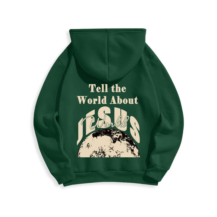 Christianartworkshop Erzähl der Welt von Jesus – Fleecegefütterter Pullover-Hoodie - image 13