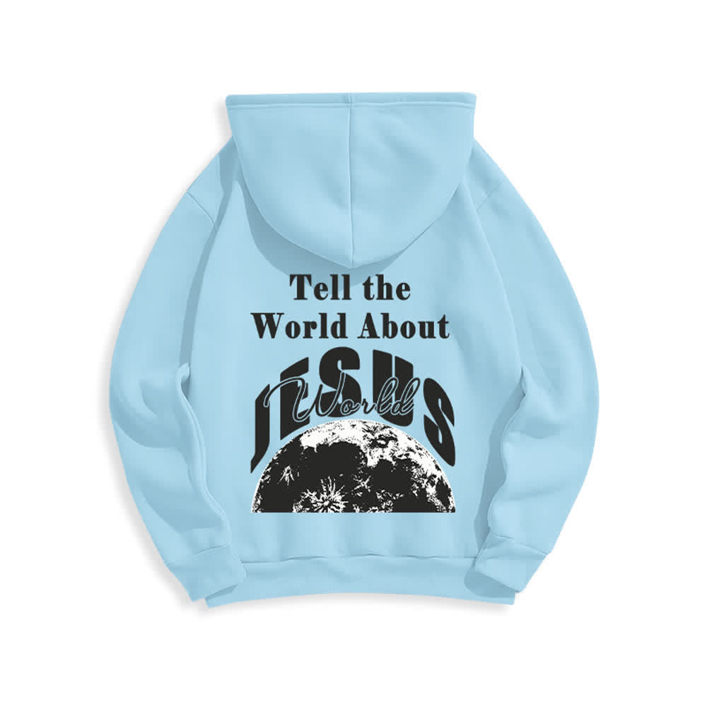 Christianartworkshop Erzähl der Welt von Jesus – Fleecegefütterter Pullover-Hoodie - image 22
