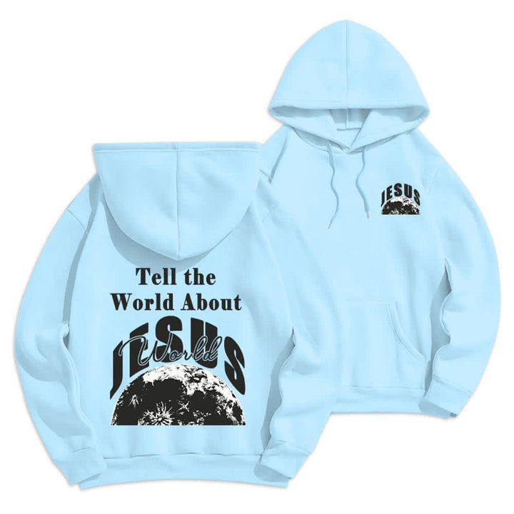 Christianartworkshop Erzähl der Welt von Jesus – Fleecegefütterter Pullover-Hoodie - Blau - 2XL - image 21