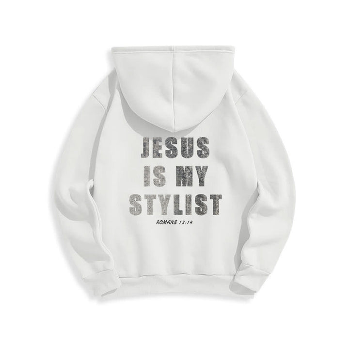 Christianartworkshop Jesus ist mein Stylist – Römer 13,14 – Oversized-Pullover-Hoodie - image 4