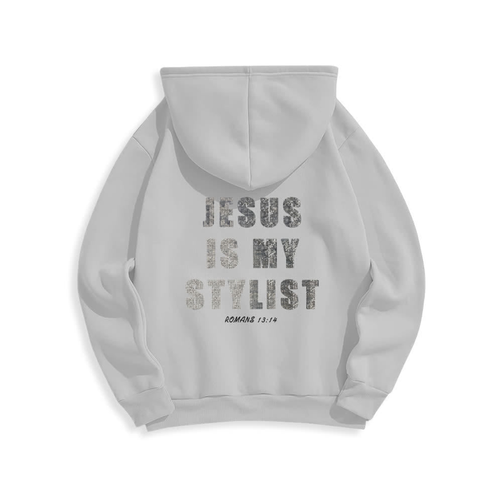 Christianartworkshop Jesus ist mein Stylist – Römer 13,14 – Oversized-Pullover-Hoodie - image 13