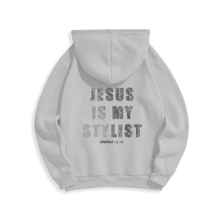 Christianartworkshop Jesus ist mein Stylist – Römer 13,14 – Oversized-Pullover-Hoodie - image 13