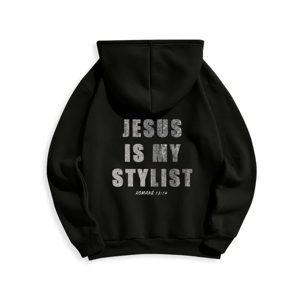 Christianartworkshop Jesus ist mein Stylist – Römer 13,14 – Oversized-Pullover-Hoodie - image 1