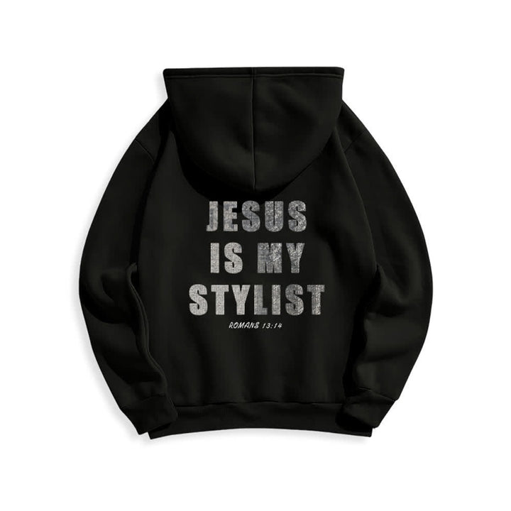 Christianartworkshop Jesus ist mein Stylist – Römer 13,14 – Oversized-Pullover-Hoodie - image 1