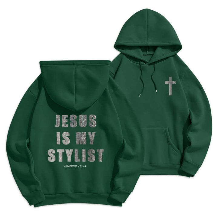 Christianartworkshop Jesus ist mein Stylist – Römer 13,14 – Oversized-Pullover-Hoodie - Grün - 2XL - image 18