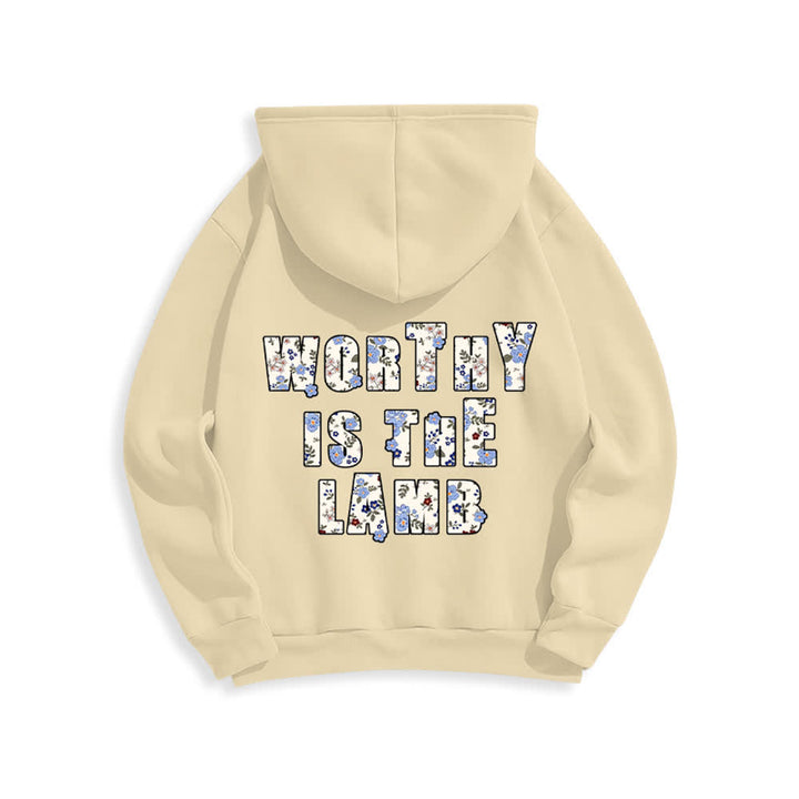 Christianartworkshop Oversize-Hoodie mit floralem Kreuzpatch und Fleecefutter - image 16