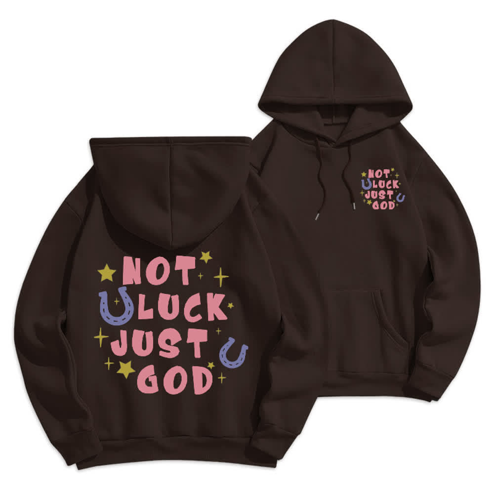Christianartworkshop Nicht Glück, nur Gott – Fleecegefütterter Hoodie mit Grafikprint - Braun - 2XL - image 18