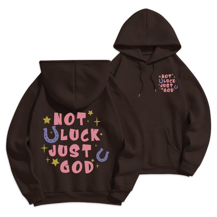 Christianartworkshop Nicht Glück, nur Gott – Fleecegefütterter Hoodie mit Grafikprint - Braun - 2XL - image 18