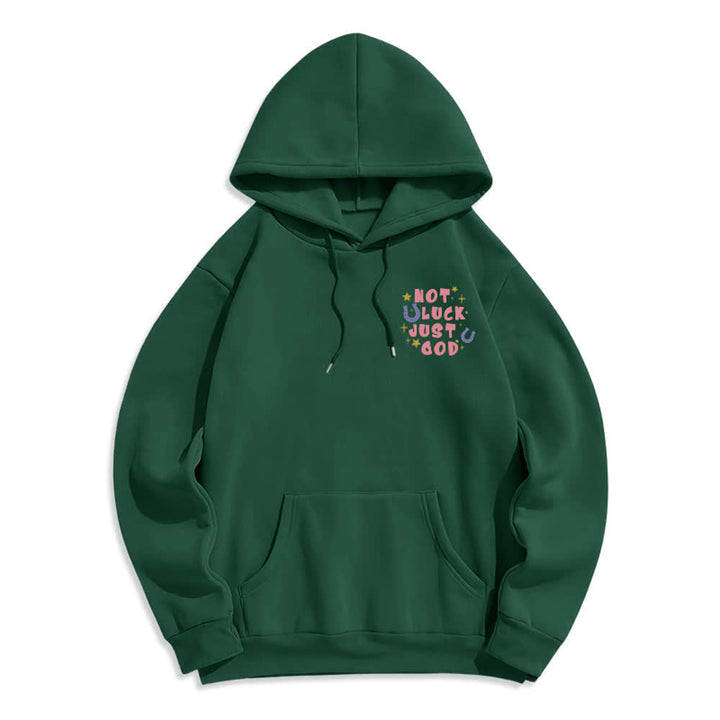 Christianartworkshop Nicht Glück, nur Gott – Fleecegefütterter Hoodie mit Grafikprint - Grün - 2XL - image 12