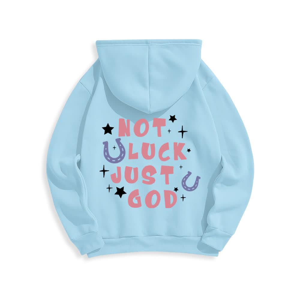 Christianartworkshop Nicht Glück, nur Gott – Fleecegefütterter Hoodie mit Grafikprint - image 1