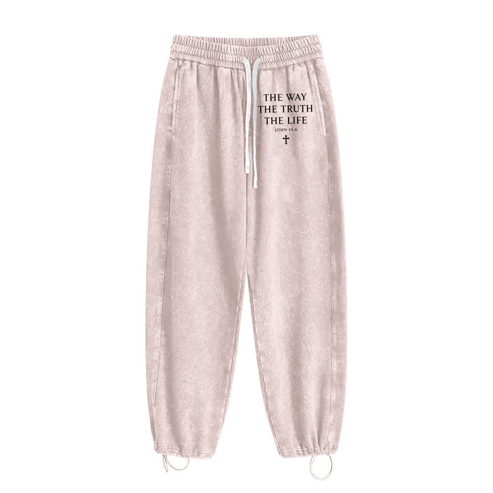Christianartworkshop Der Weg, die Wahrheit, das Leben, gewaschene Jogginghosen - Beige - 2XL - image 5