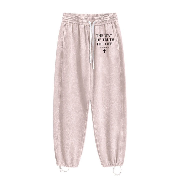 Christianartworkshop Der Weg, die Wahrheit, das Leben, gewaschene Jogginghosen - Beige - 2XL - image 5