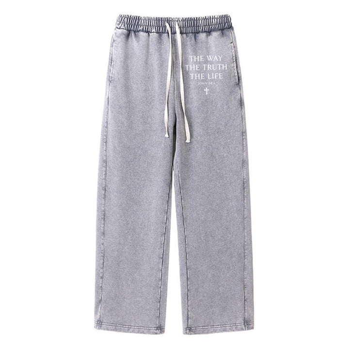 Christianartworkshop Der Weg, die Wahrheit, das Leben, gewaschene Jogginghosen - Grau - 2XL - image 9