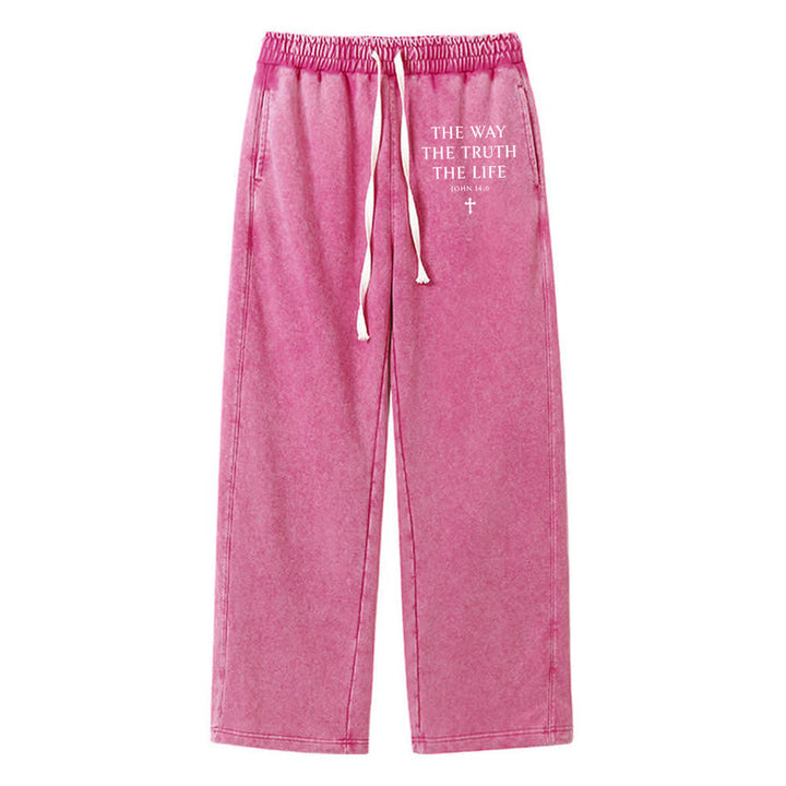 Christianartworkshop Der Weg, die Wahrheit, das Leben, gewaschene Jogginghosen - Rose - 2XL - image 15