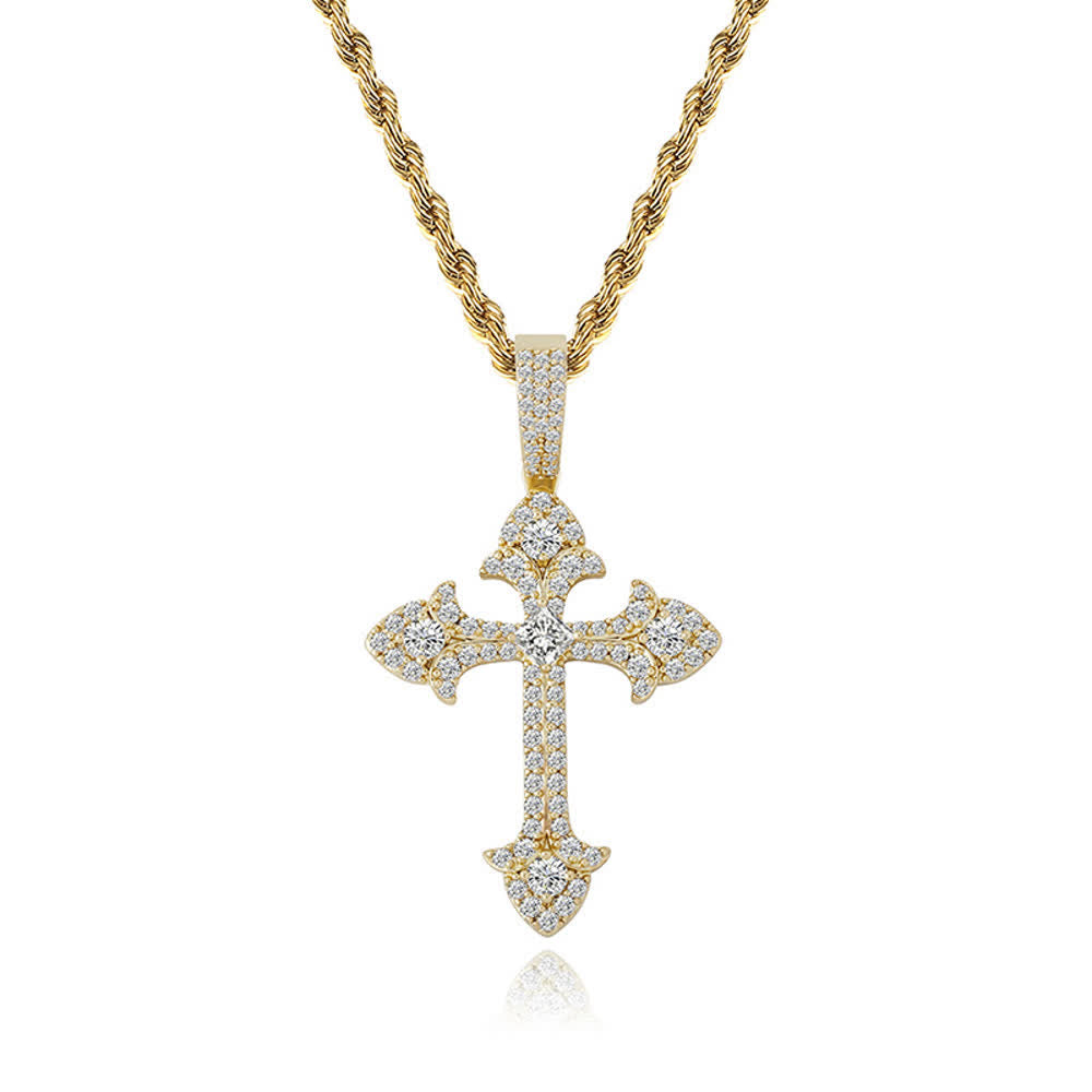 Christianartworkshop Funkelnde Kreuzanhänger-Halskette mit Pavé-Fassung: Zeichen göttlichen Schutzes - image 6