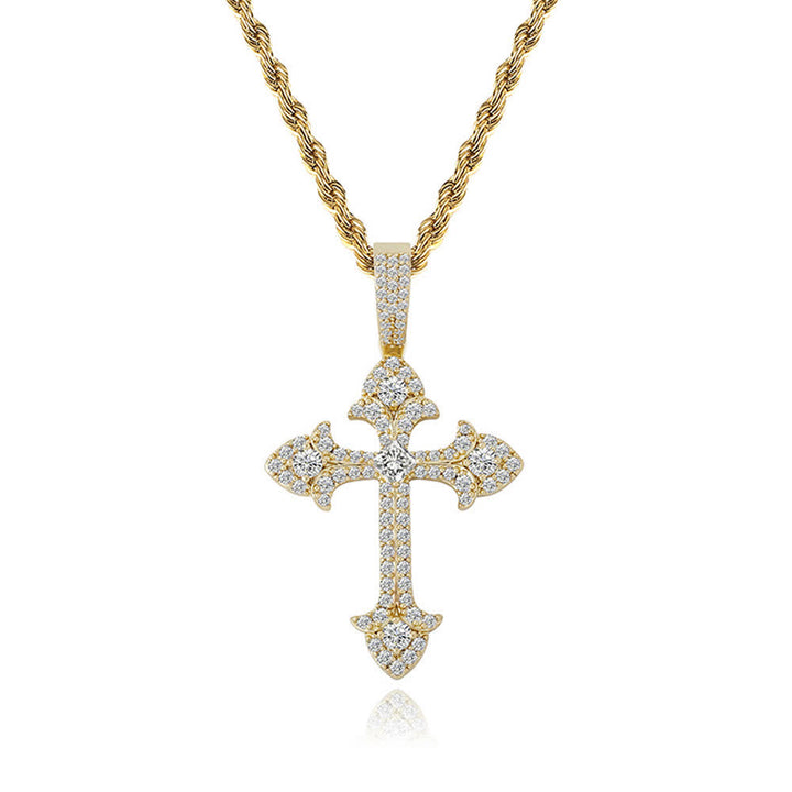 Christianartworkshop Funkelnde Kreuzanhänger-Halskette mit Pavé-Fassung: Zeichen göttlichen Schutzes - image 6