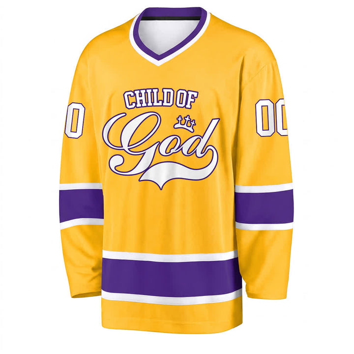 Christianartworkshop Kind Gottes – Glaubensbekenntnis aufgedrucktes Hockeytrikot mit Namen und Nummer – Personalisiertes Hockeytrikot - image 13